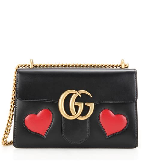 gucci gg marmont medium heart leather shoulder bag|gucci marmont large shoulder bag.